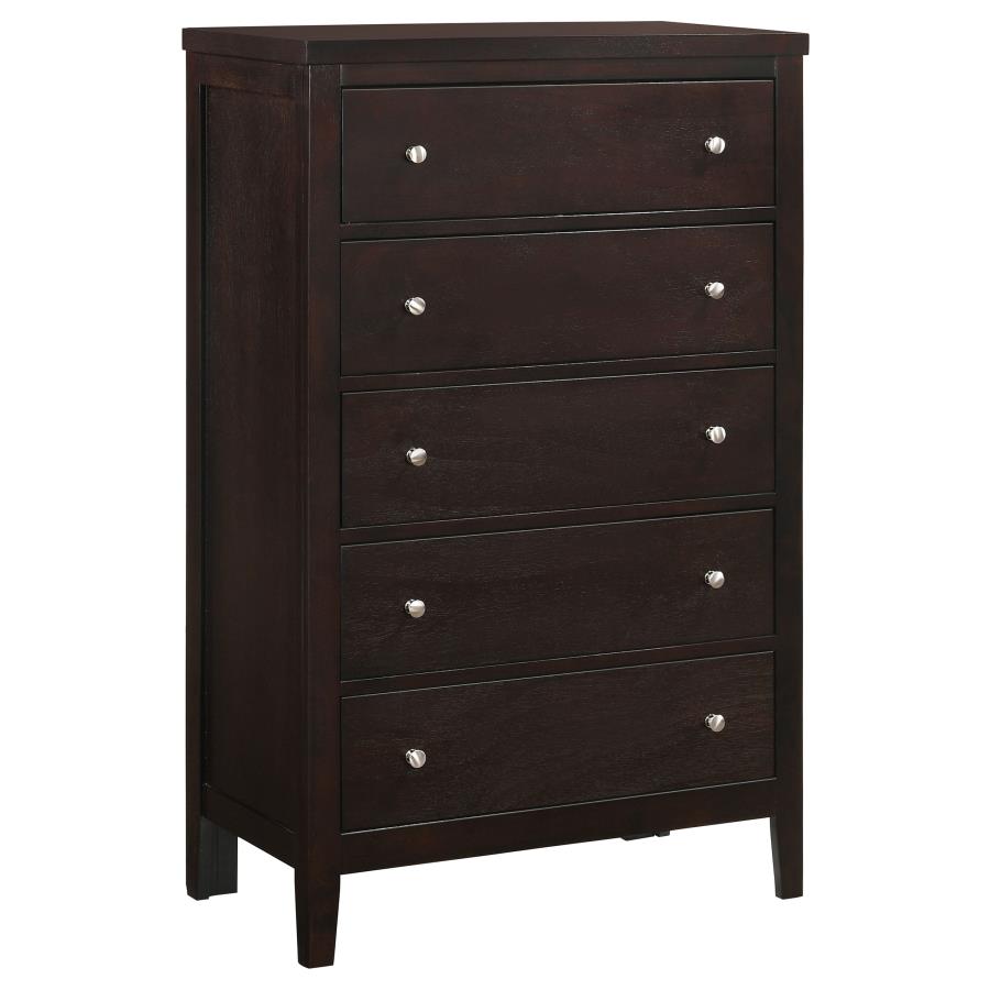 Carlton Brown Eastern King Bed 5 Pc Set - furniture place usa