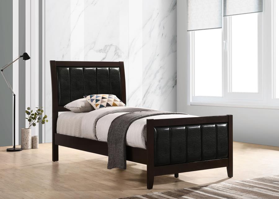 Carlton Brown Twin Bed - furniture place usa
