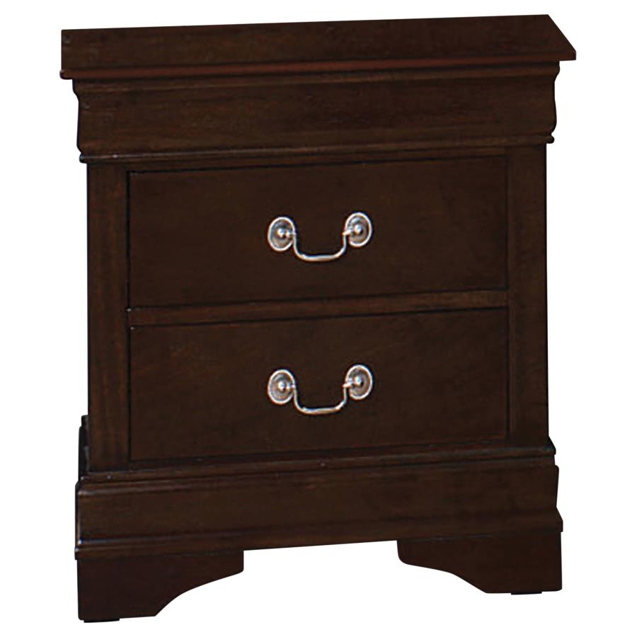 Louis Philippe Brown Twin Bed 4 Pc Set - furniture place usa