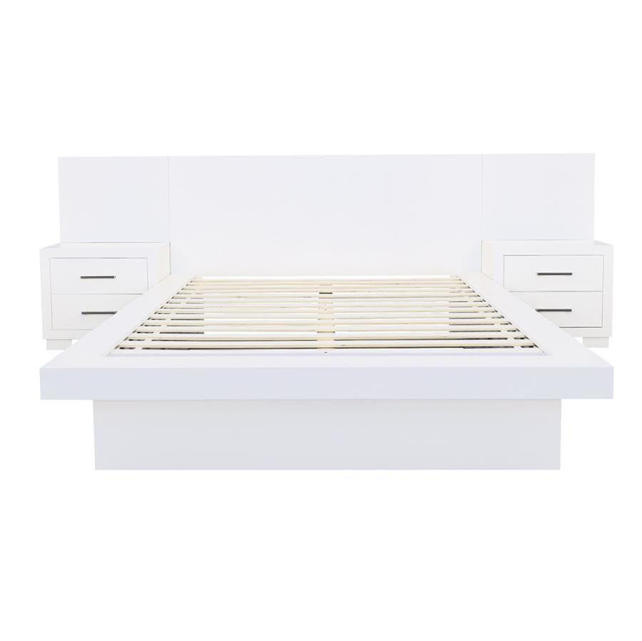 Jessica White Eastern King Bed - furniture place usa
