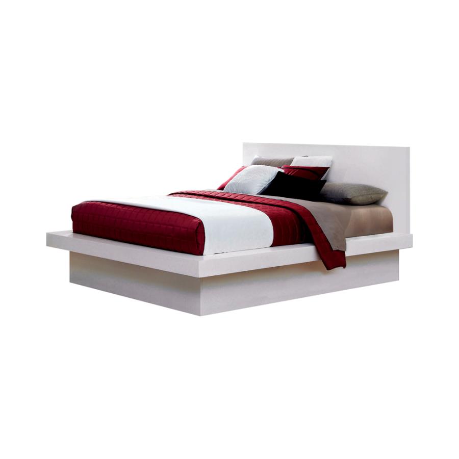 Jessica White Eastern King Bed - furniture place usa