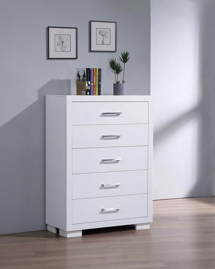 Jessica White Chest - furniture place usa