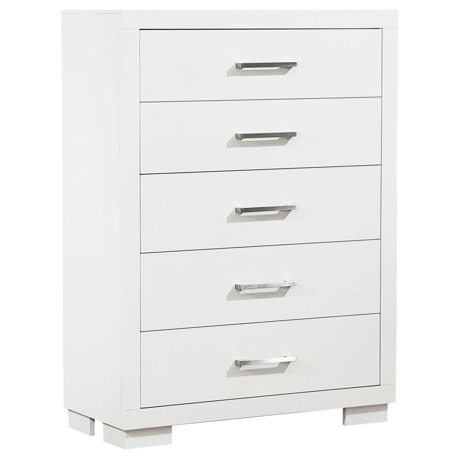 Jessica White Chest - furniture place usa