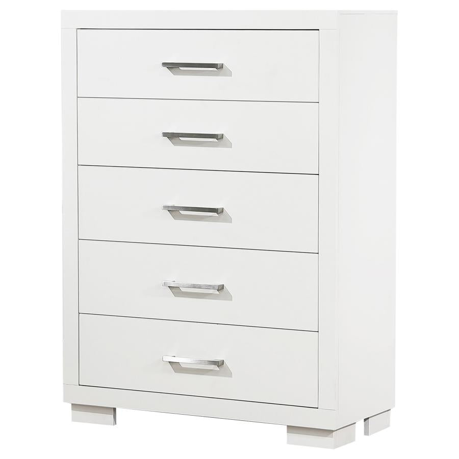 Jessica White Chest - furniture place usa