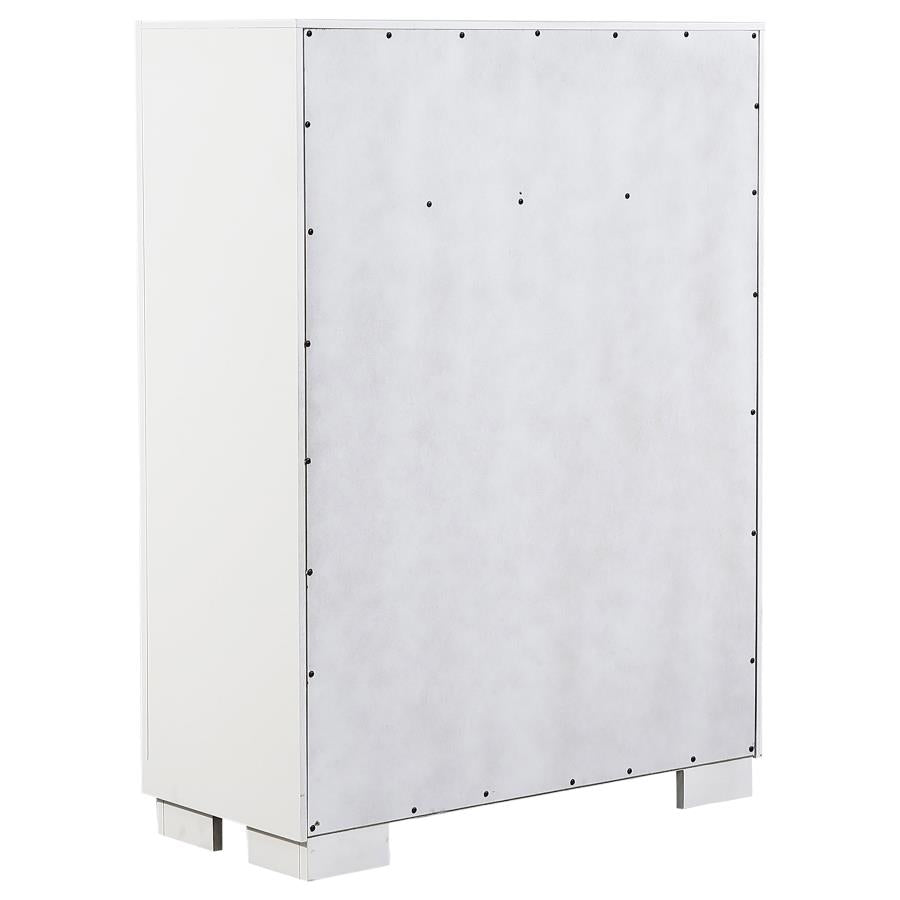 Jessica White Chest - furniture place usa