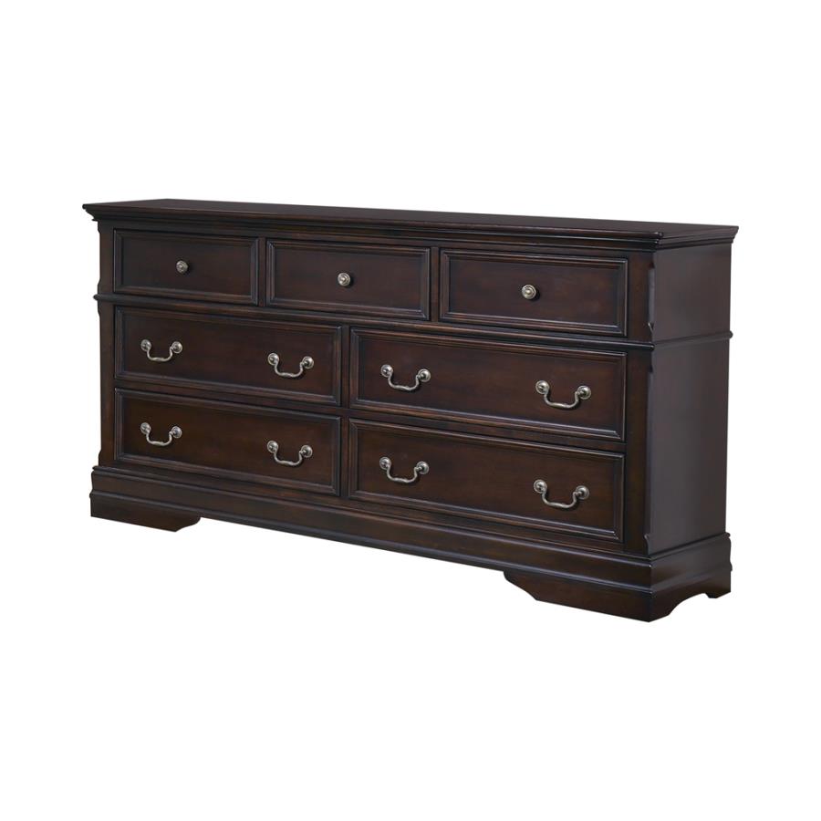 Cambridge Brown Queen Bed 5 Pc Set - furniture place usa