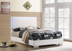 Felicity White Full Bed - furniture place usa