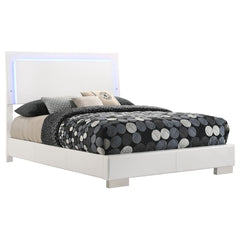 Felicity White Full Bed - furniture place usa