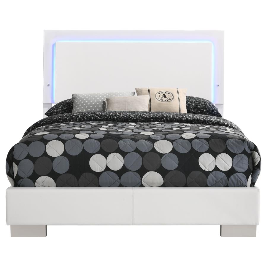 Felicity White Full Bed - furniture place usa