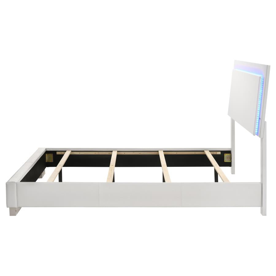 Felicity White Full Bed - furniture place usa