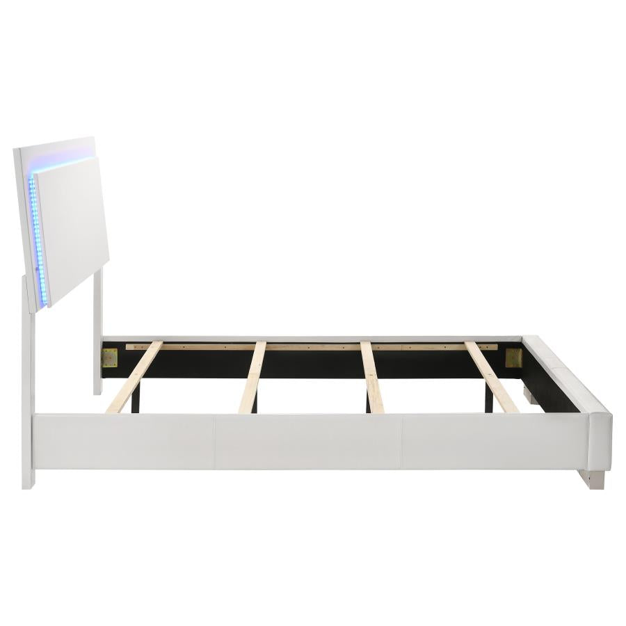 Felicity White Full Bed - furniture place usa
