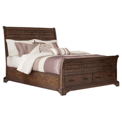 Elk Grove Brown Queen Bed 5 Pc Set - furniture place usa