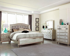 Bling Game Silver Queen Bed - furniture place usa