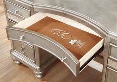 Bling Game Silver 3 Pc Vanity Set - furniture place usa