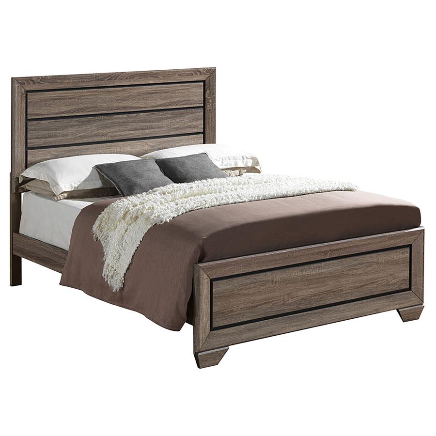 Kauffman Brown Eastern King Bed - furniture place usa