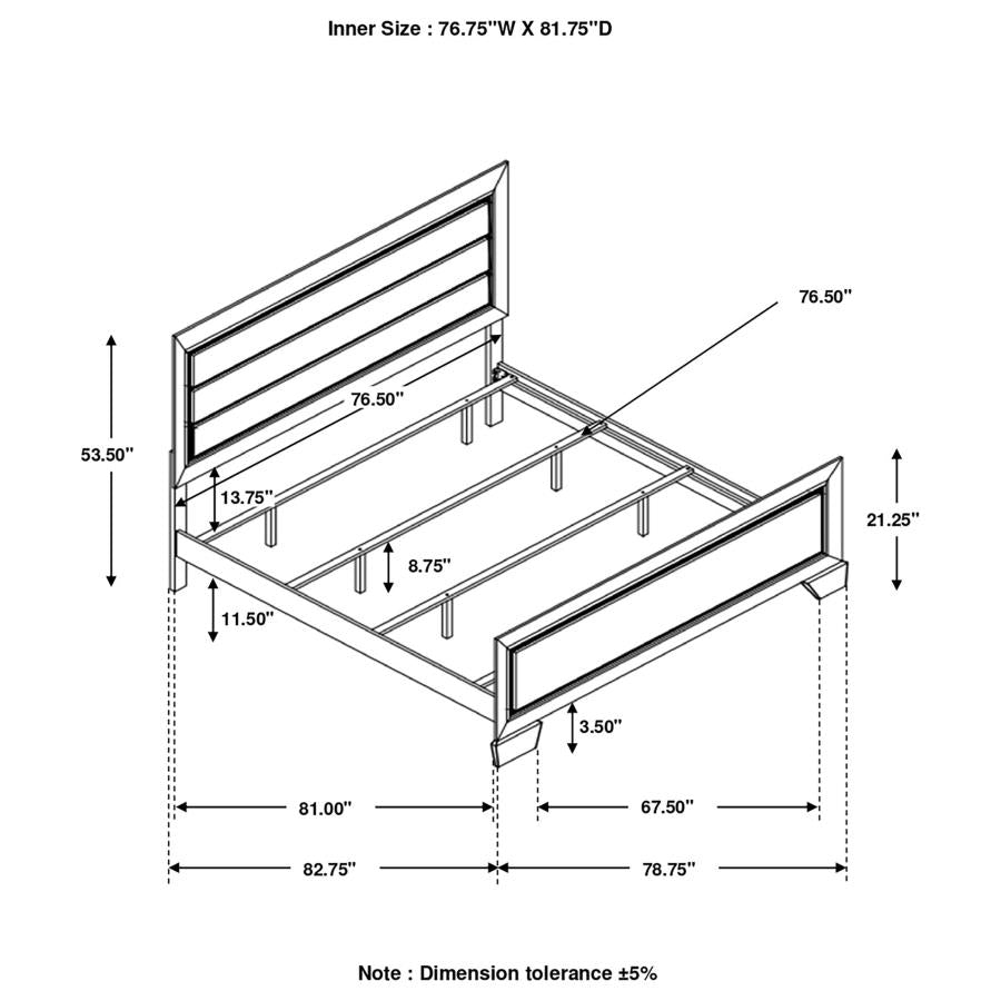 Kauffman Brown Eastern King Bed - furniture place usa