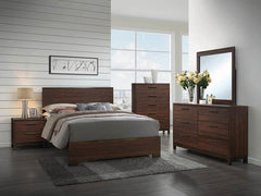 Edmonton Brown Queen Bed - furniture place usa