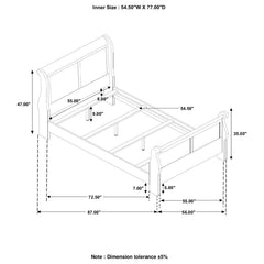 Louis Philippe White Full Bed - furniture place usa
