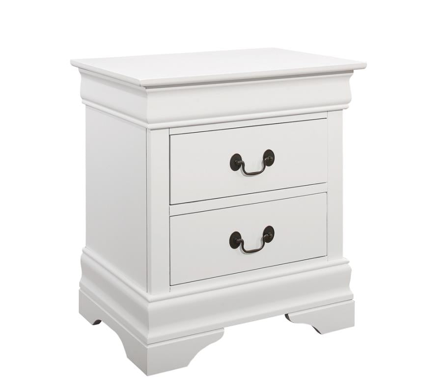 Louis Philippe White Nightstand - furniture place usa