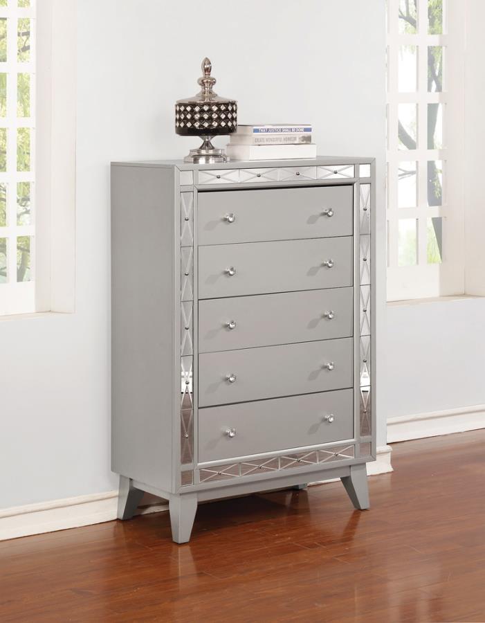Leighton Silver Chest - furniture place usa