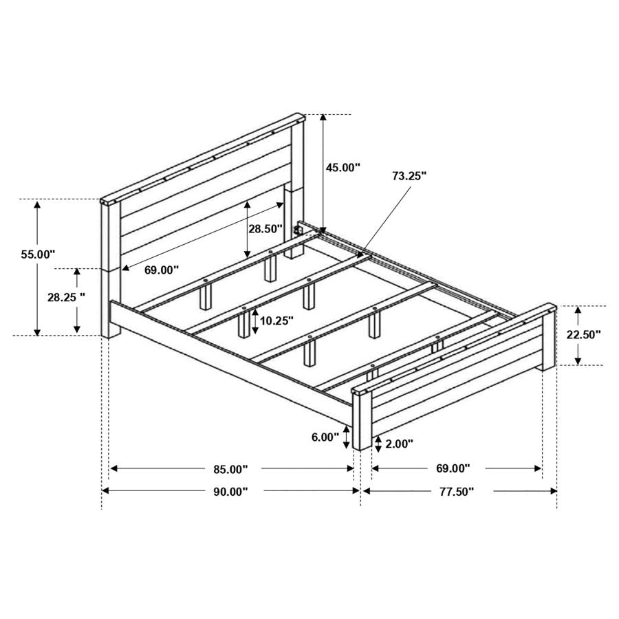 Sembene Brown California King Bed - furniture place usa