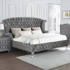 Deanna Grey California King Bed - furniture place usa