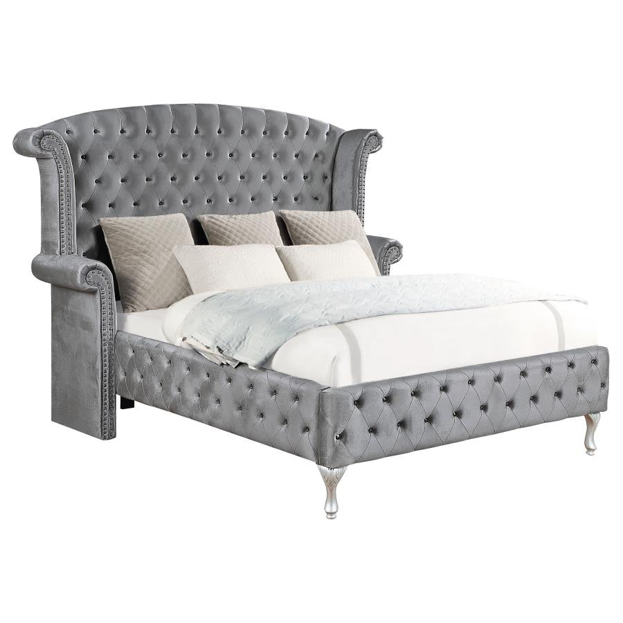 Deanna Grey California King Bed - furniture place usa