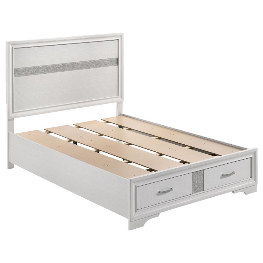 Miranda White Full Storage Bed - furniture place usa