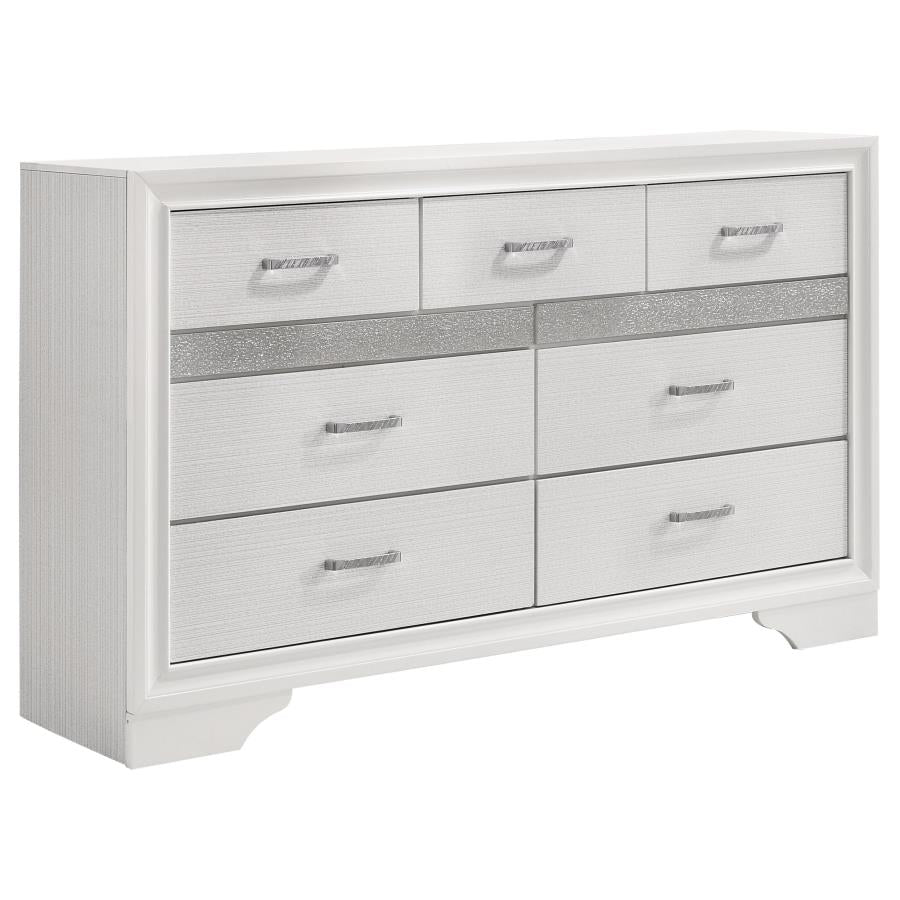 Miranda White California King Bed 4 Pc Set - furniture place usa