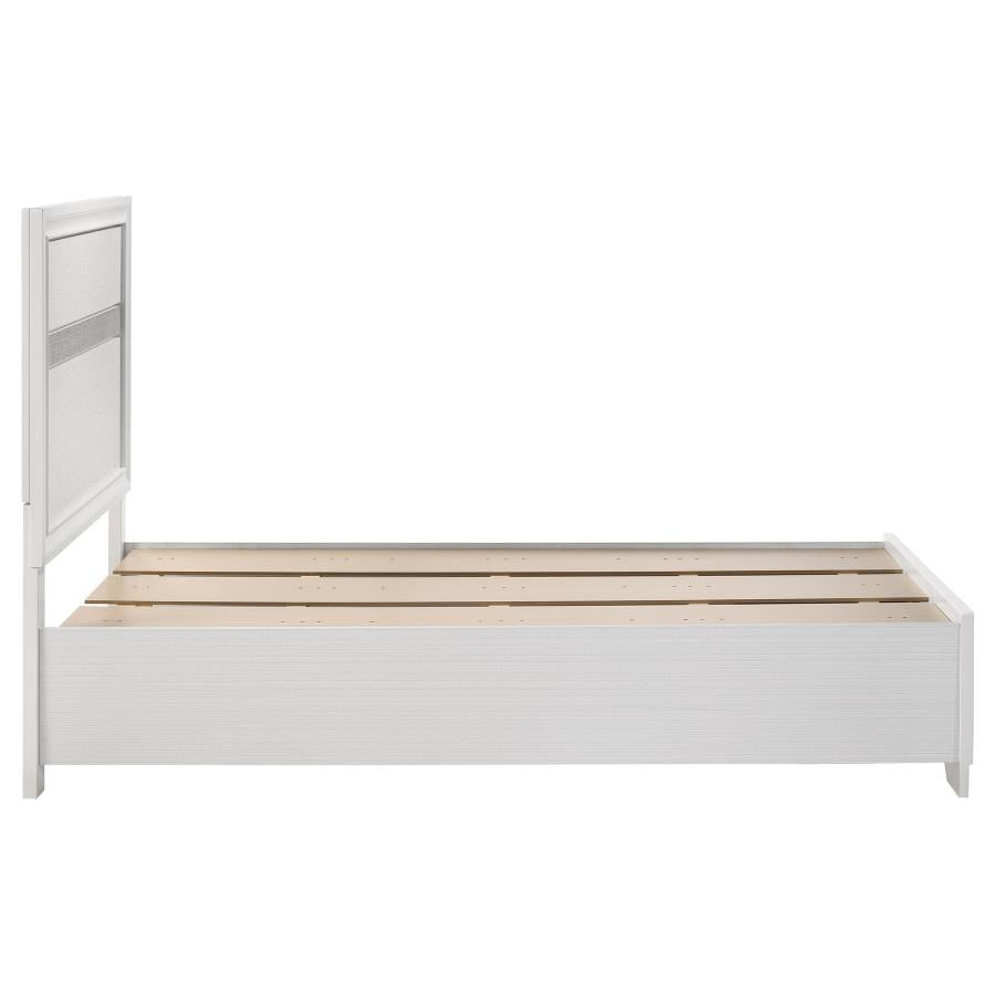 Miranda White Twin Storage Bed - furniture place usa