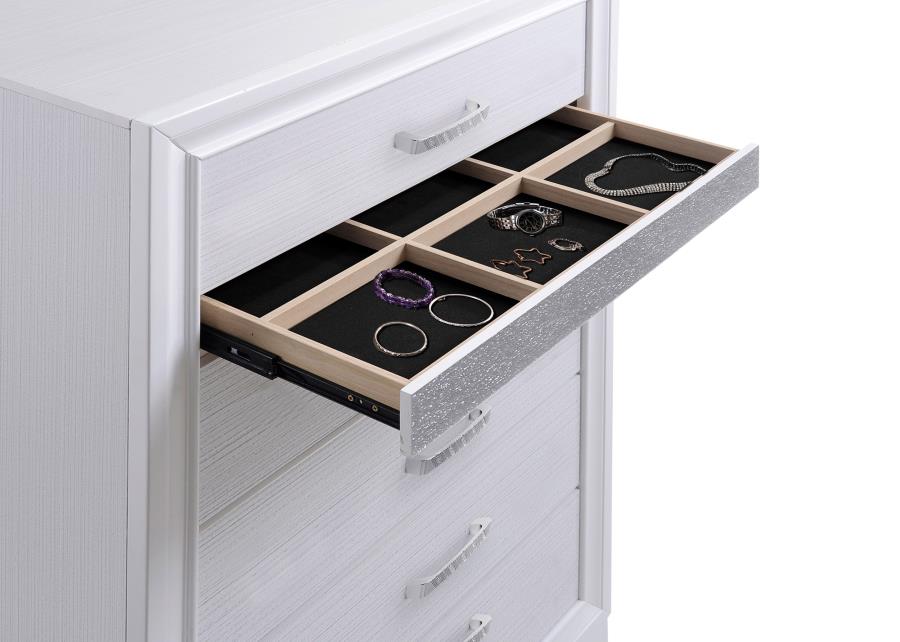 Miranda White Chest - furniture place usa