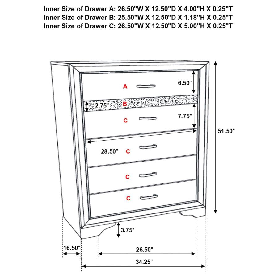 Miranda White Chest - furniture place usa