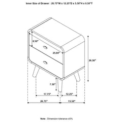 Robyn Brown Nightstand - furniture place usa