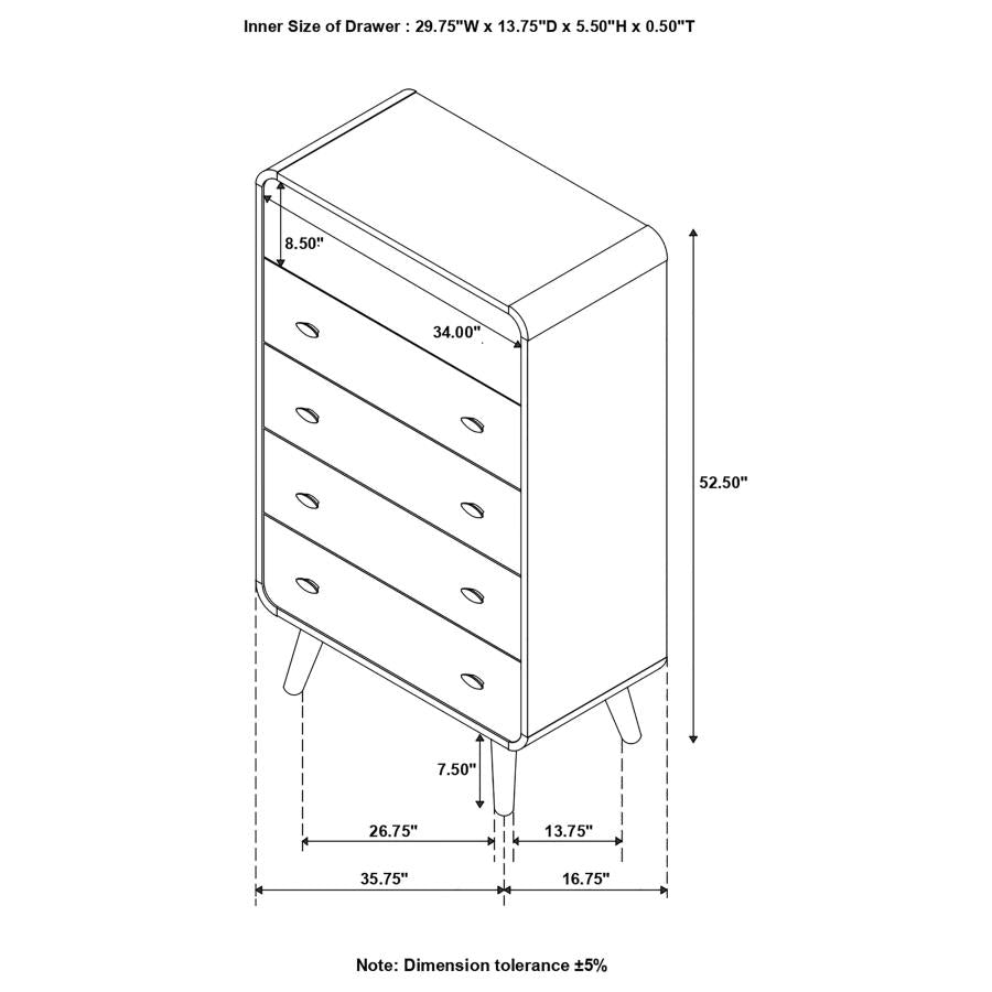 Robyn Brown Chest - furniture place usa