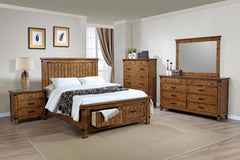 Brenner Brown California King Bed 5 Pc Set - furniture place usa