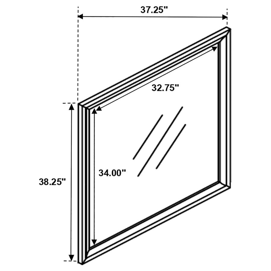 Brandon Brown Dresser Mirror - furniture place usa