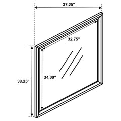 Brandon Brown Dresser Mirror - furniture place usa