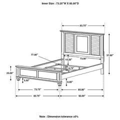 Franco Ivory California King Bed - furniture place usa