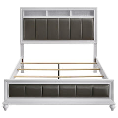 Barzini White Eastern King Bed - furniture place usa