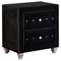 Deanna Black Nightstand - furniture place usa