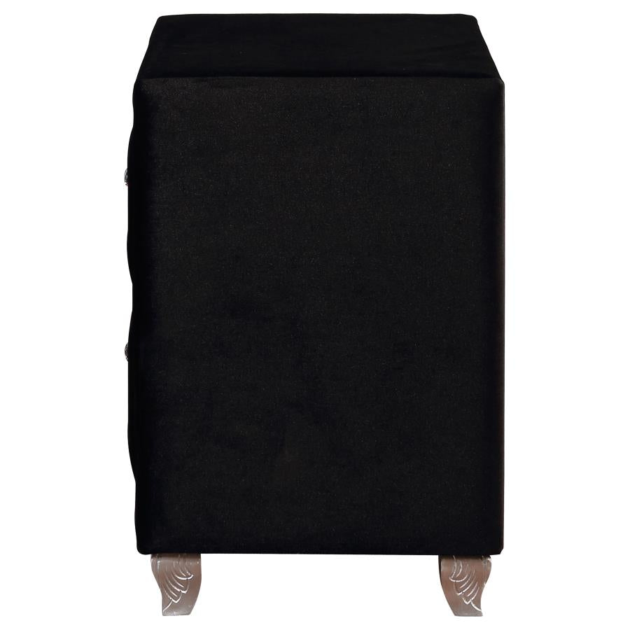 Deanna Black Nightstand - furniture place usa