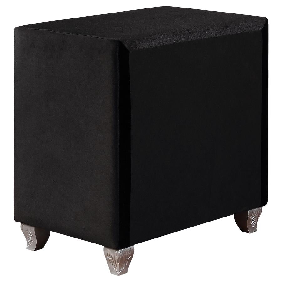 Deanna Black Nightstand - furniture place usa