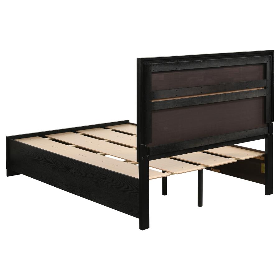 Miranda Black Full Storage Bed - furniture place usa