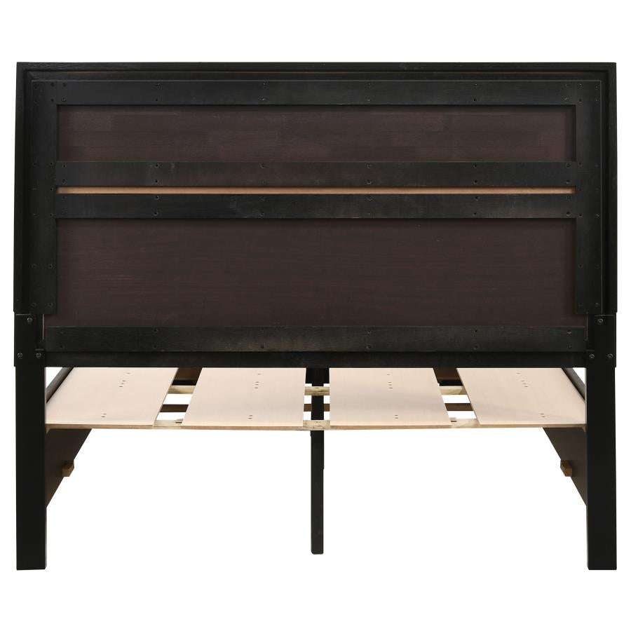 Miranda Black Full Storage Bed - furniture place usa