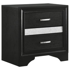 Miranda Black California King Bed 5 Pc Set - furniture place usa
