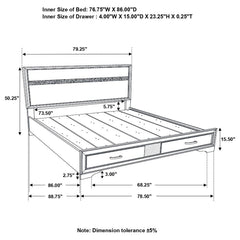 Miranda Black California King Storage Bed - furniture place usa