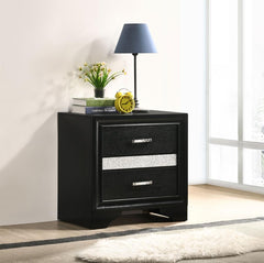 Miranda Black Nightstand - furniture place usa