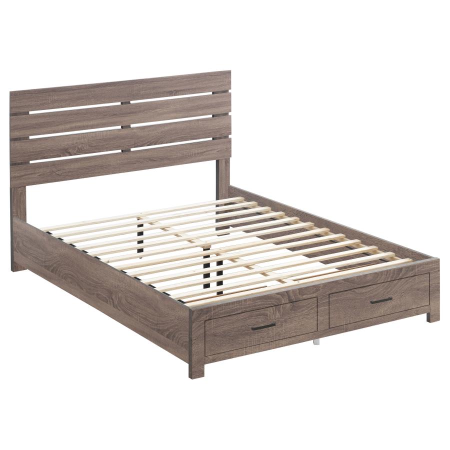 Brantford Brown Queen Bed 5 Pc Set - furniture place usa