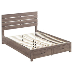 Brantford Brown Queen Bed 5 Pc Set - furniture place usa