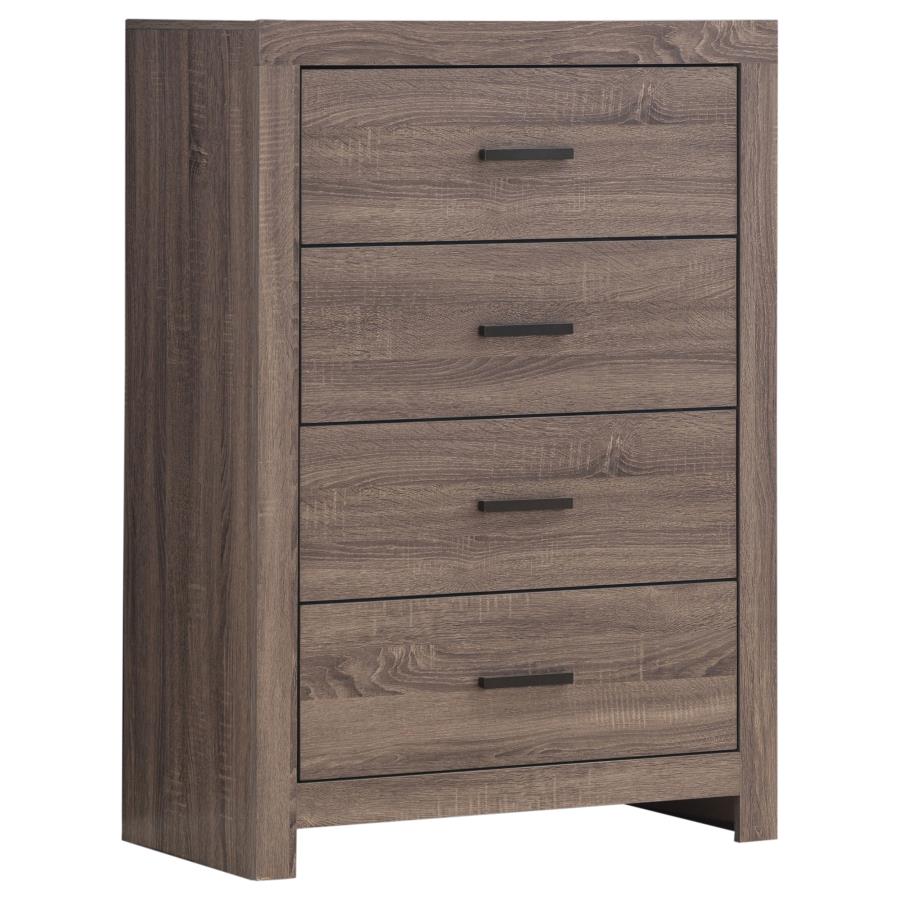 Brantford Brown Queen Bed 5 Pc Set - furniture place usa